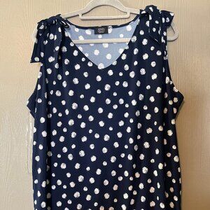 Jones New York Sleeveless Blouse with Bow Detail – Size 2XL (20–22) – Like New
